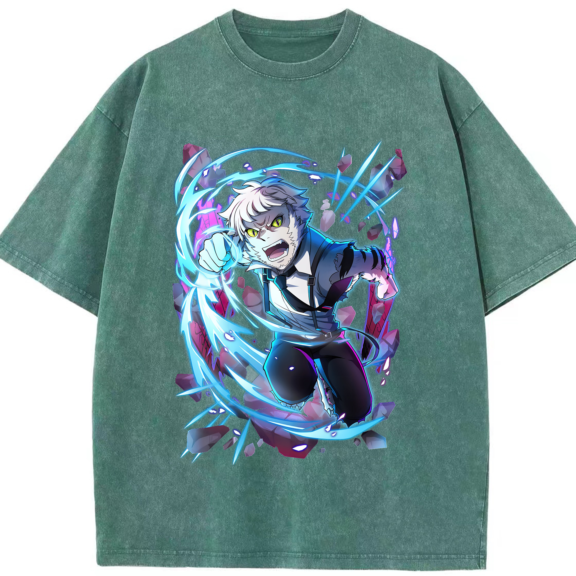 （画像用） 文豪ストレイドッグス Bungo Stray Dogs 綿100% ヴィンテージ風 半袖Tシャツ（フロントプリント）